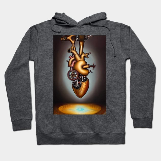 Steampunk mechanical heart Hoodie by Dendros-Studio